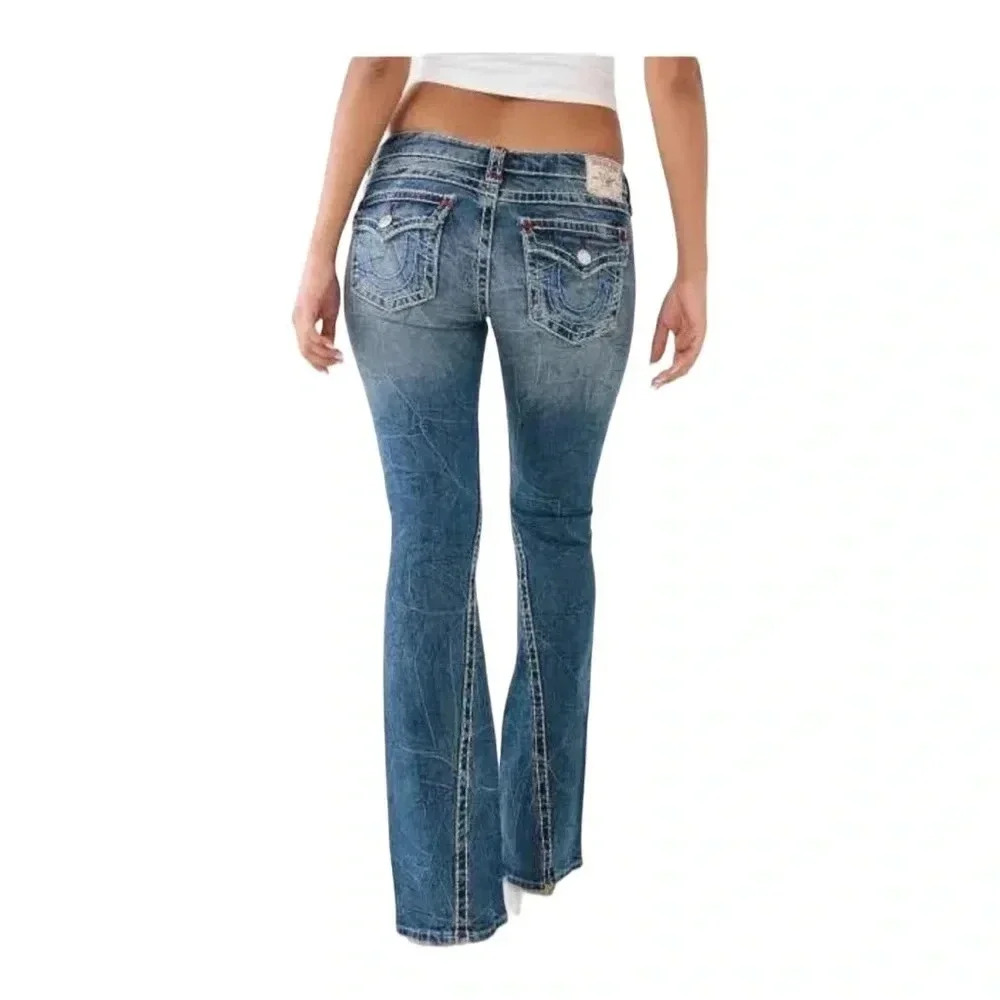 ✨True Religion Joey Flap Mid Rise Flare Jeans NWT‎